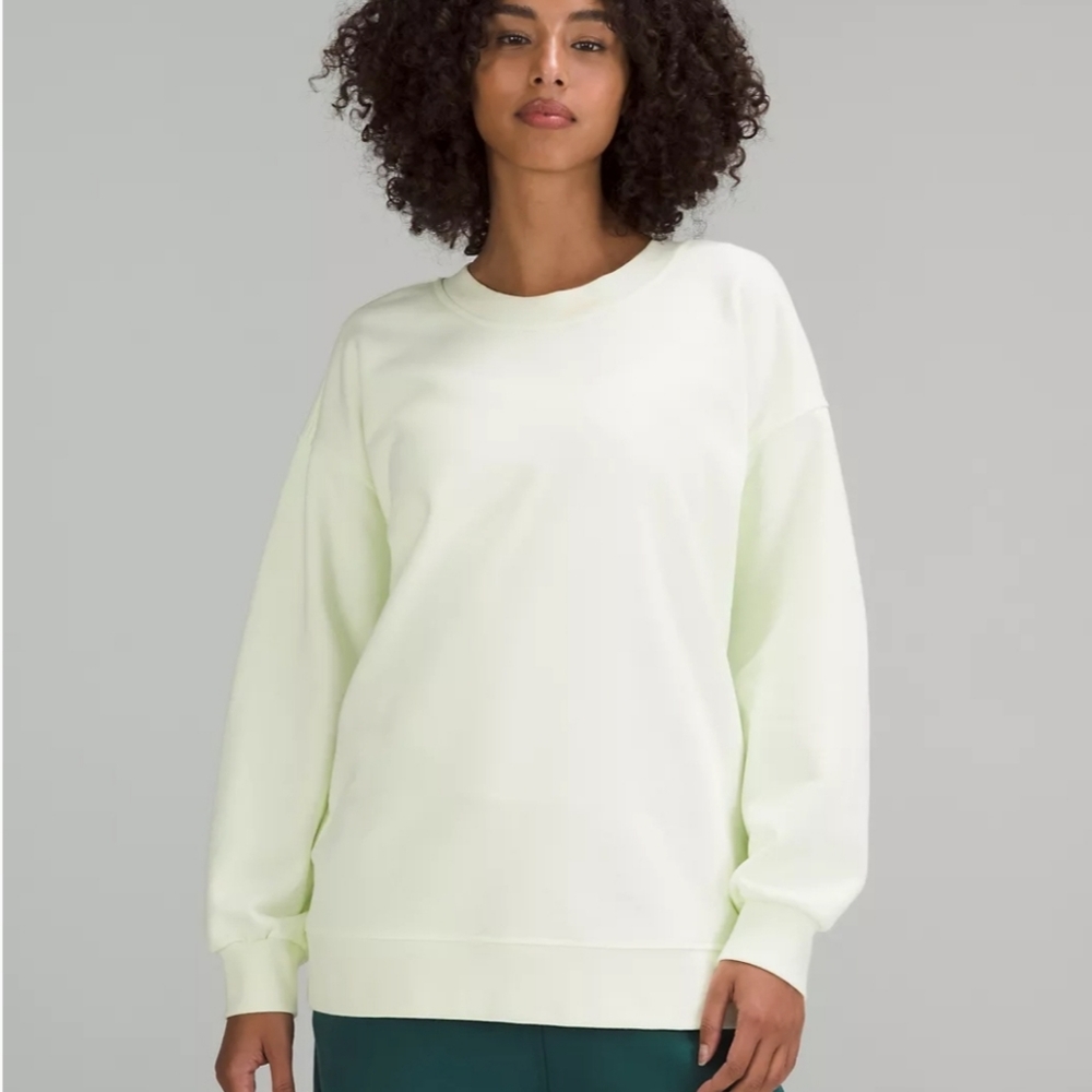 Lululemon Perfectly Oversized Crewneck Women's Size 10 Elixir Pastel Yellow NWT